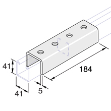 Manchons 4 trous pour rail 41x41 Manchons 4 trous rail 41x41 2.jpg