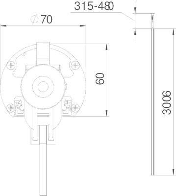 Colonne de distribution 1 face Rapid 45 Aluminium blanc GEKCOL1A SCHEMA.jpg