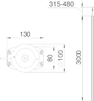 Colonne de distribution 2 faces Rapid 45 Aluminium anodisé GEKCOL2B.jpg