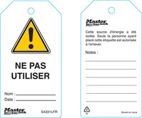 Étiquette « ne pas utiliser » (Pack de 6 étiquettes)