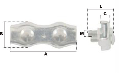 Serre-câble plat 2 boulons Serre câble plat 2 boulons cotes.jpg