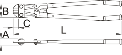 Coupe Boulon Tête droite NBC 350 schema.png