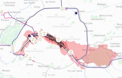 La carte interactive des impacts sur les déplacements en Île-de-France