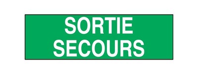 Étiquette de signalisation, SORTIE DE SECOURS LUM10406.jpg