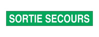 Étiquette de signalisation, SORTIE SECOURS (étroite) LUM10408.jpg