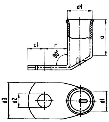 Cosses équerres à sertir cuivre étamé XCT Cosse cuivre équerre XCT schema.jpg