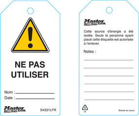 Étiquette « ne pas utiliser » (Pack de 6 étiquettes) S4331LFR.jpg