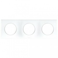 Plaque de finition 3 postes, entraxe 71mm blanc