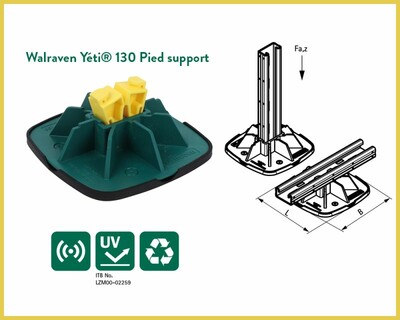 Pied support Walraven YETI 130, 100% matière recyclée